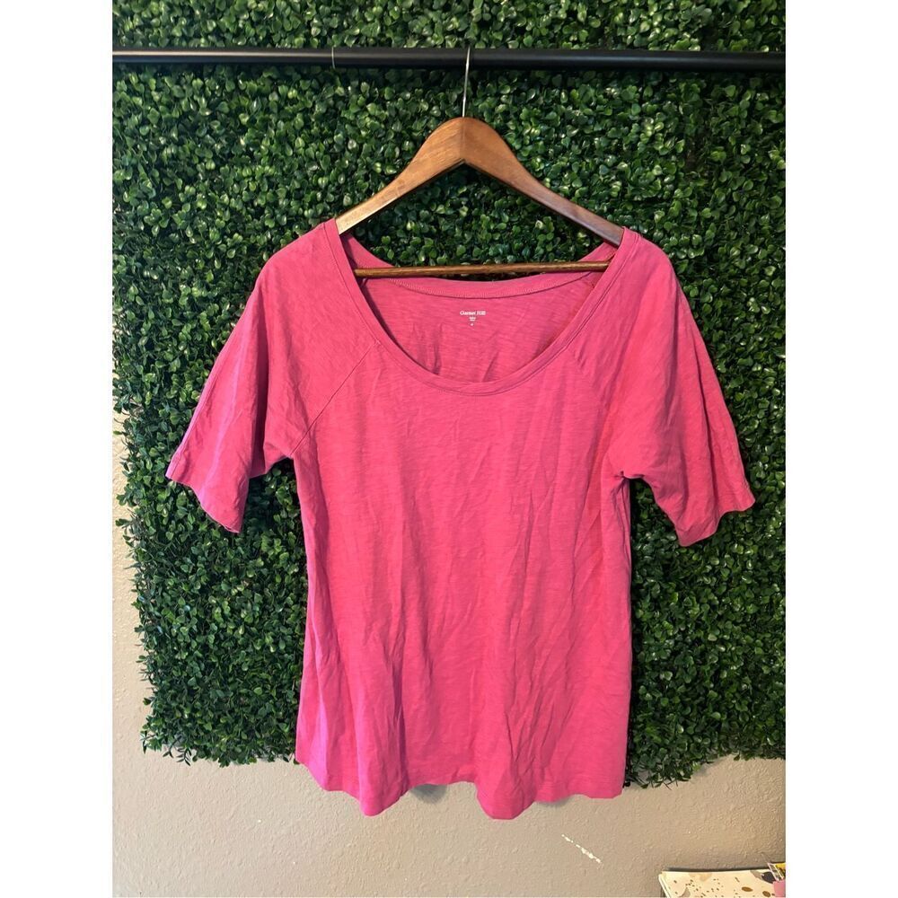 Garnet Hill Pink Short Sleeve Top Sz Medium